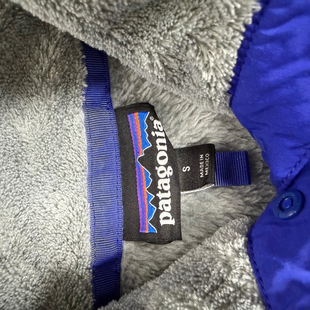 Patagonia Re-Tool Snap-T Fleece Pullover Gray Blue Womens Small - Picture 4 of 7